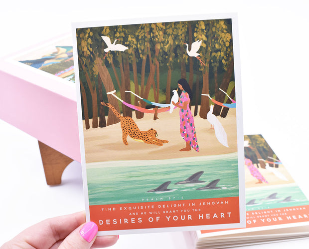 Paradise Paintings : Box of 20 Greeting Cards + 2 Sticker Sheets