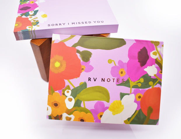35% off Sale: Sorry I Missed You Sticky Notes : 100 Page Deluxe Booklet : Blossom Lavender