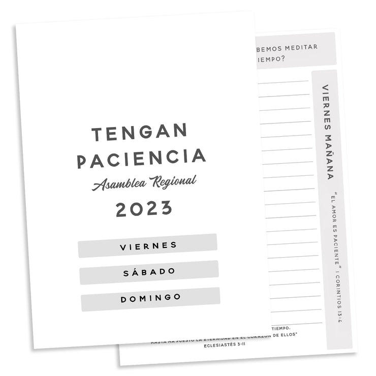 PDF Downloadable Version : 2023 Tengan Paciencia Regional Convention Journal : Spanish