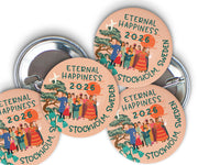 100 Pack International Convention Buttons