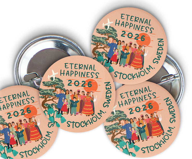 100 Pack International Convention Buttons