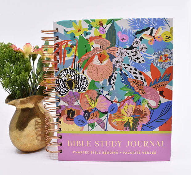 Bible Study Journal : Complete Bible Reading Chart : Cataloged Notes and Thoughts : With Stickers