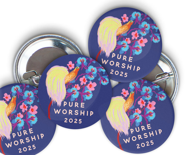 5 Pack of Mixed Designs : 2025 Pure Worship Convention Buttons