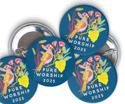 5 Pack of Mixed Designs : 2025 Pure Worship Convention Buttons