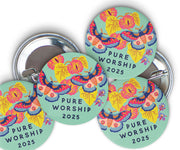 5 Pack of Mixed Designs : 2025 Pure Worship Convention Buttons