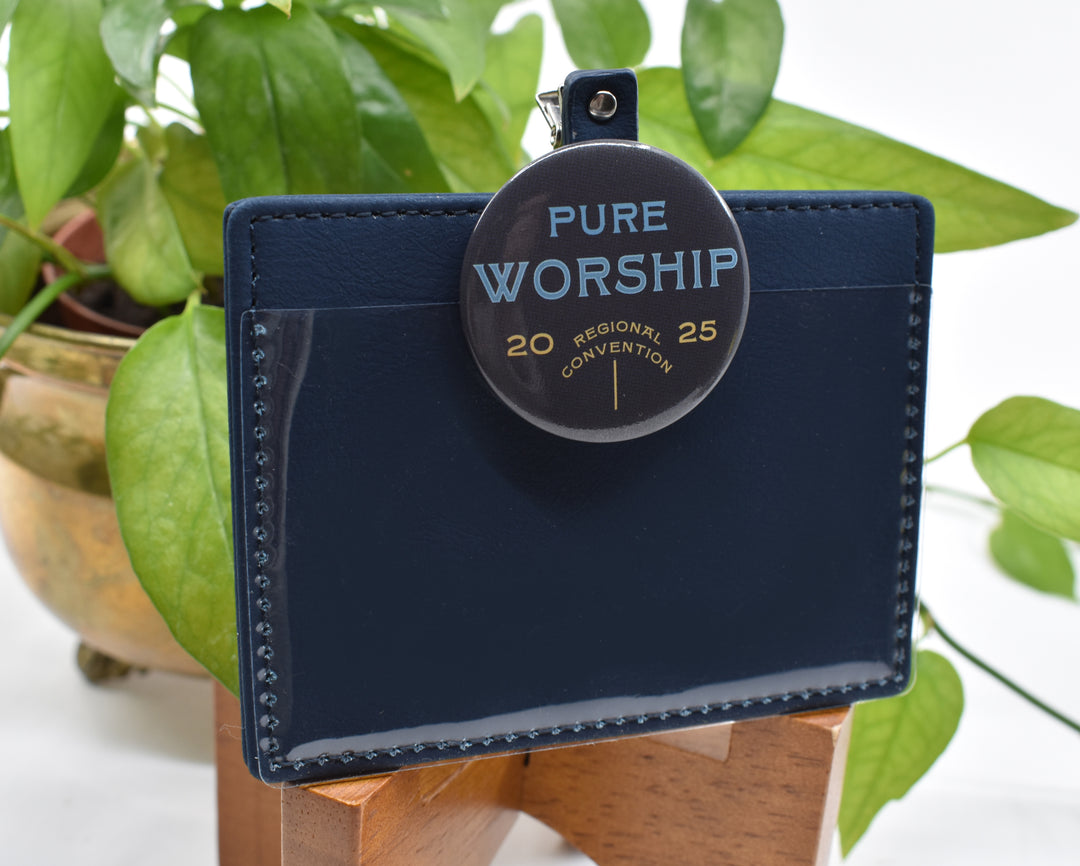 Convention Badge Holder : Dark Blue – Happier To Give