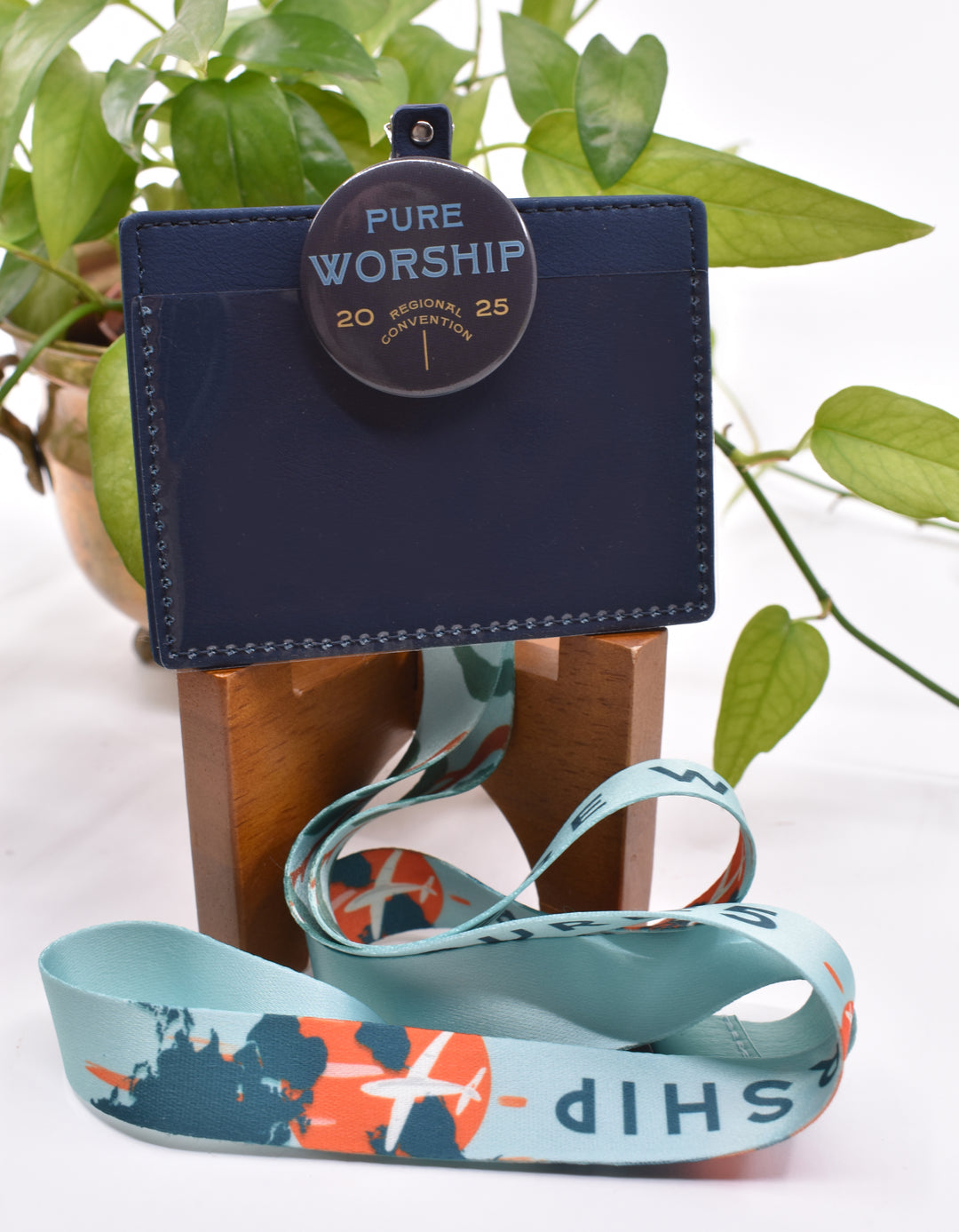 Convention Badge Holder : Dark Blue – Happier To Give