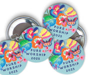 5 Pack of Mixed Designs : 2025 Pure Worship Convention Buttons