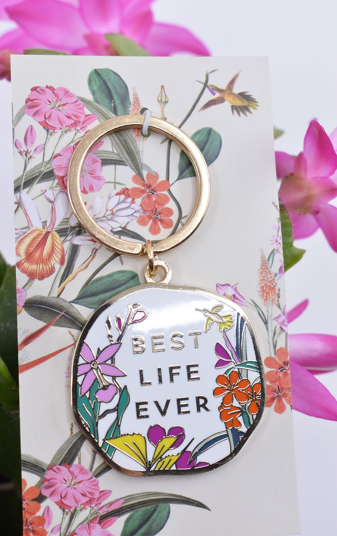 Best Life Ever Enamel Keychain – Happier To Give