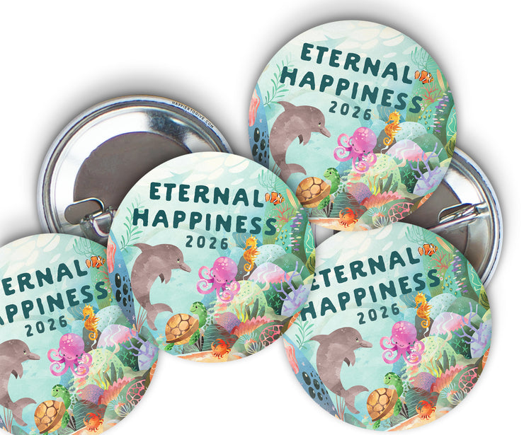 5 Pack : 2026 Eternal Happiness Convention Buttons : Kids