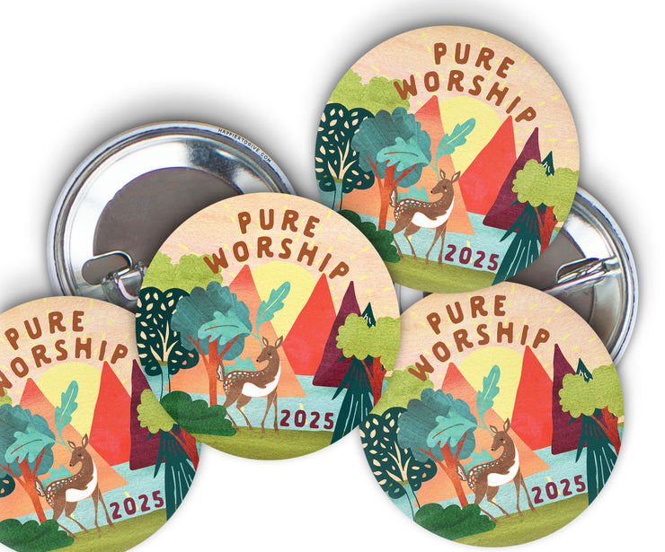 5 Pack Kids Pure Worship Buttons 2025 Convention