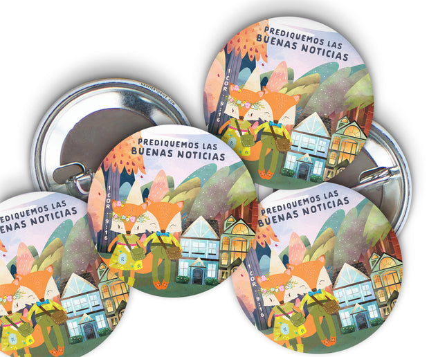 5 Pack : Spanish : Declare the Good News Kids Convention Buttons 2024