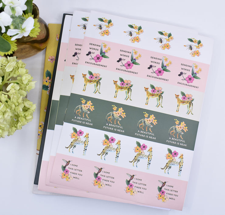 Letter Writing Kit : 3 Sticker Sheets