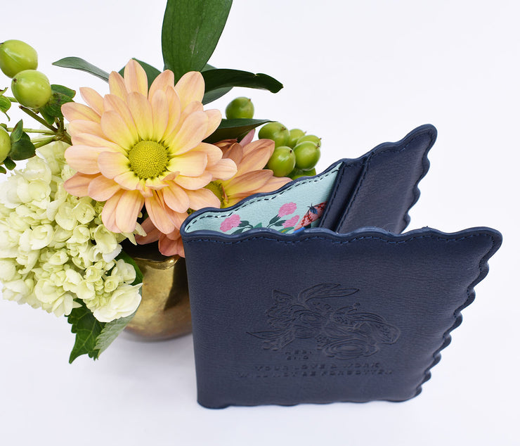 New Mini Tract Holder : Navy Floral – Happier To Give