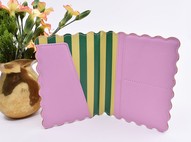 Contact Card / Invitation Combo : Brown & Stripe