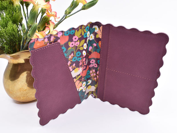 Contact Card / Invitation Combo : Burgundy & Floral