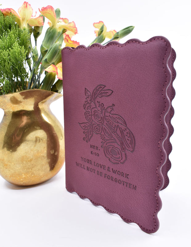 Contact Card / Invitation Combo : Burgundy & Floral