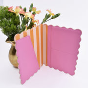 Contact Card / Invitation Combo : Ivory & Stripe