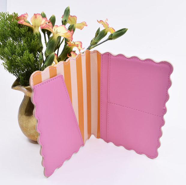 Contact Card / Invitation Combo : Ivory & Stripe