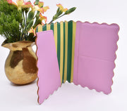 Contact Card / Invitation Combo : Brown & Stripe