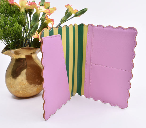 Contact Card / Invitation Combo : Brown & Stripe