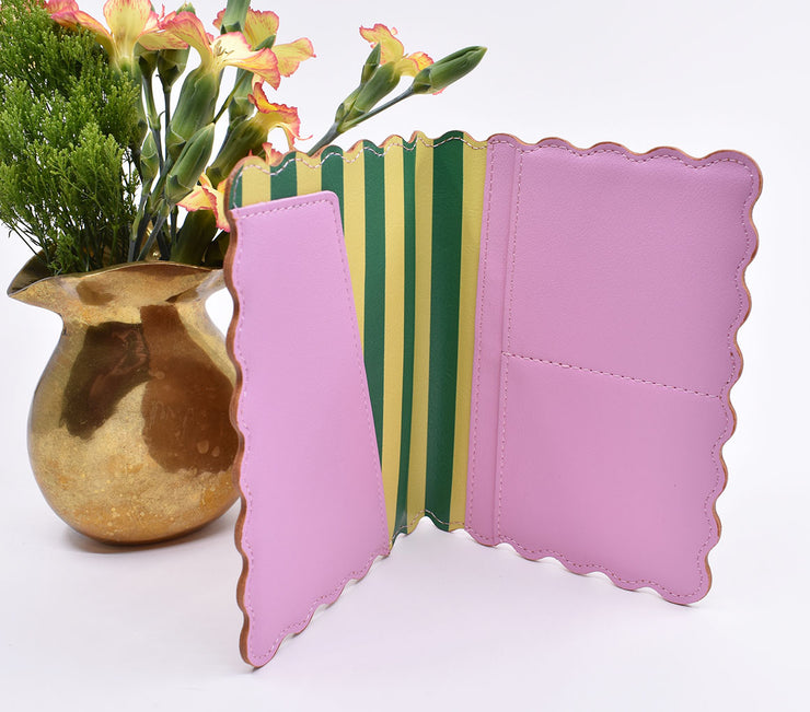 Contact Card / Invitation Combo : Brown & Stripe