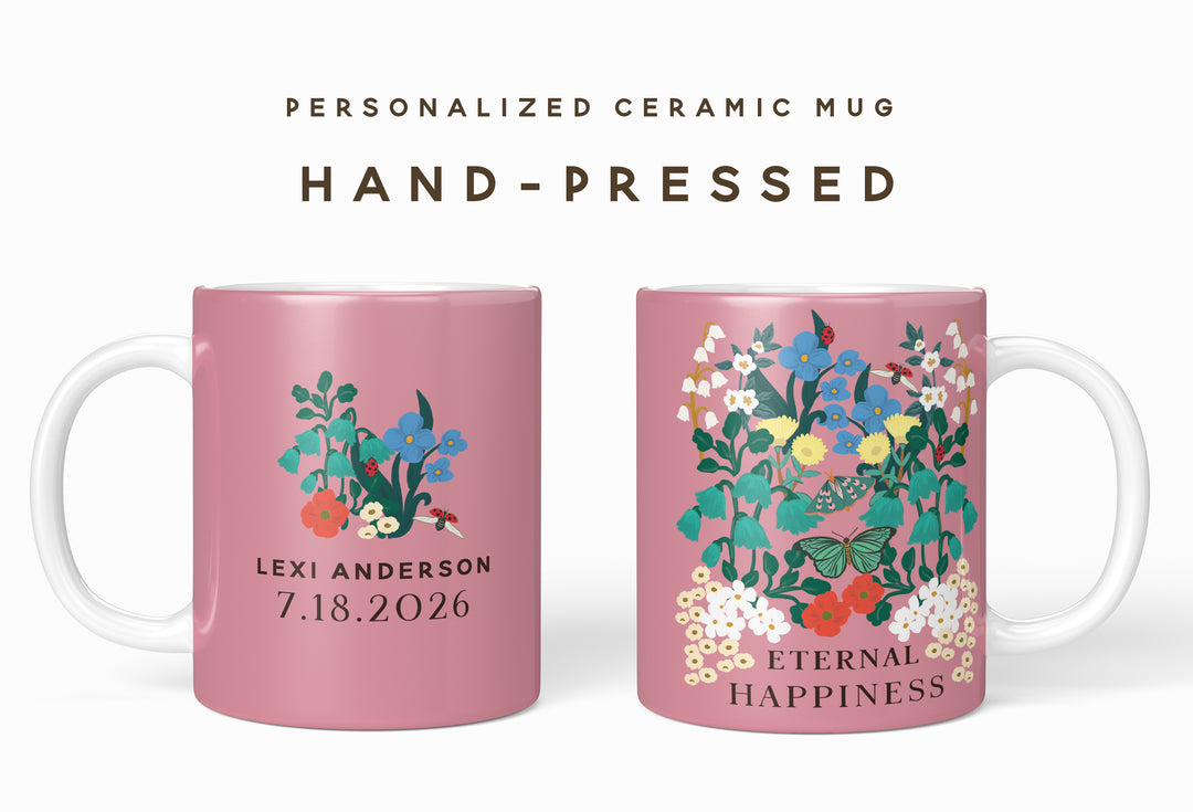 Baptism Gift : Personalized Hand-Pressed Mug