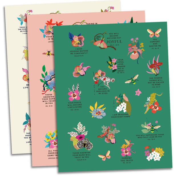 Bible Study Journal : Complete Bible Reading Chart : Cataloged Notes and Thoughts : With Stickers