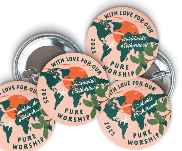 10 Pack of Mixed Colors : 2025 Pure Worship Special Convention Buttons