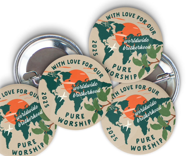 10 Pack of Mixed Colors : 2025 Pure Worship Special Convention Buttons