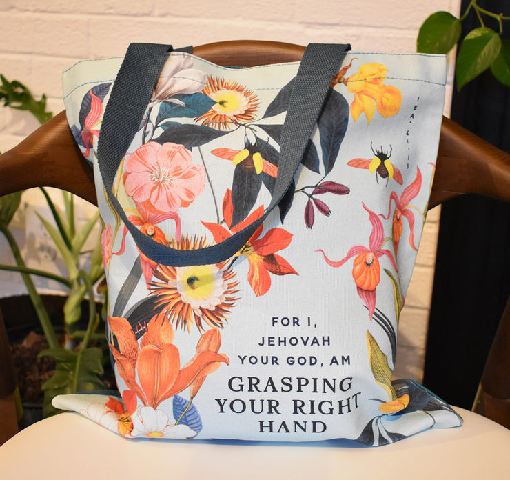 Grasping Your Right Hand Vintage Tote