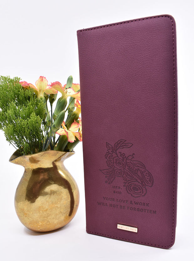 Tract Holder : Burgundy & Floral