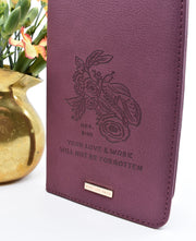 Tract Holder : Burgundy & Floral