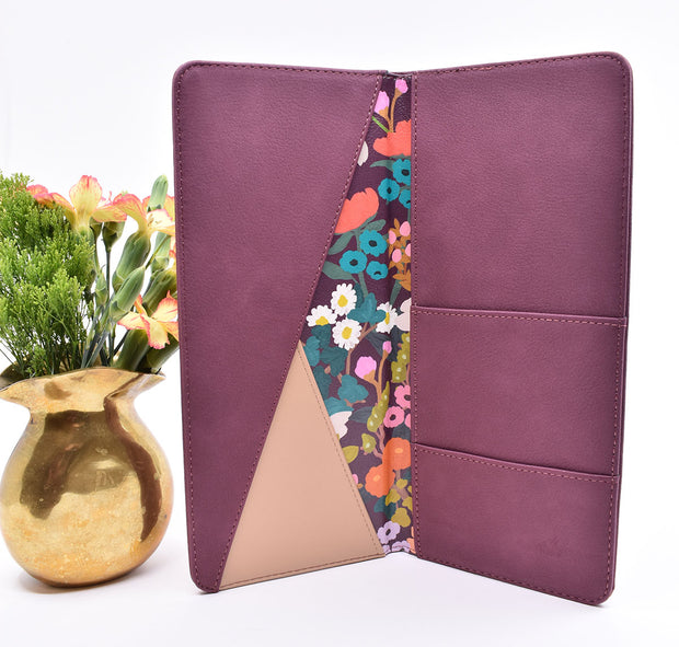 Tract Holder : Burgundy & Floral