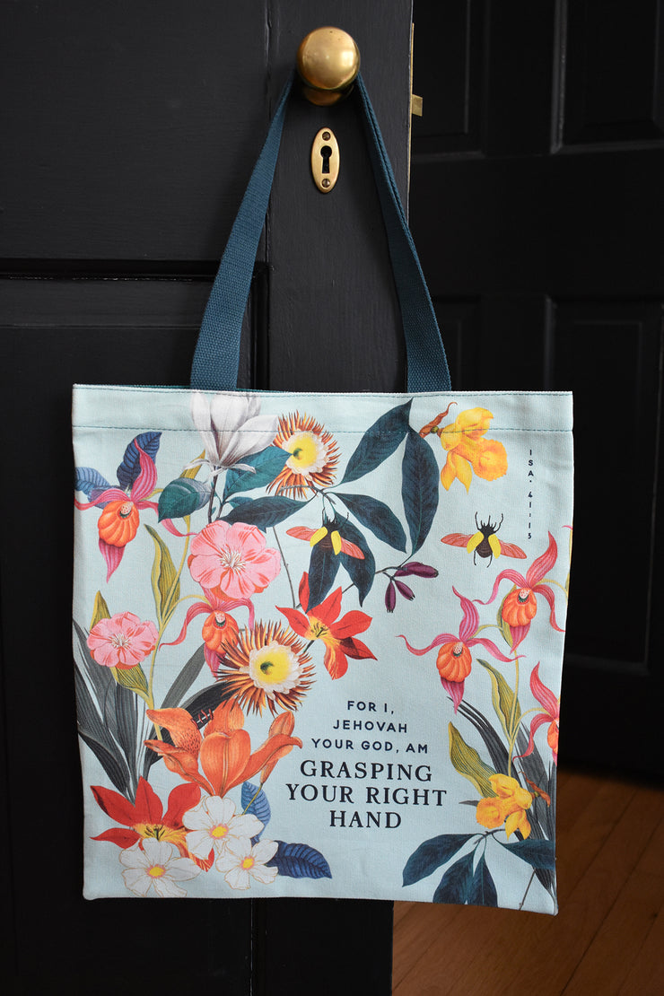 Grasping Your Right Hand Vintage Tote