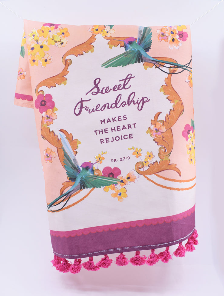 Cotton Tea Towel : Hummingbirds