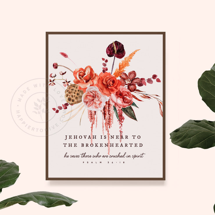 Near to The Brokenhearted : Vintage Botanicals : Printable Download