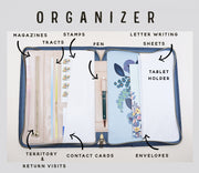 Back in stock around December 1st : Ministry Organizer : Periwinkle