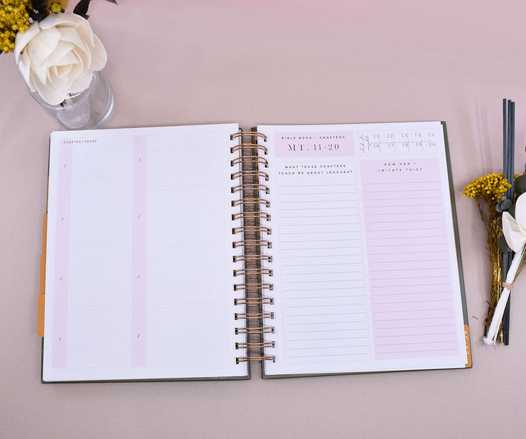 30% off : Bible Study Journal : Complete Bible Reading Chart : Cataloged Notes and Thoughts