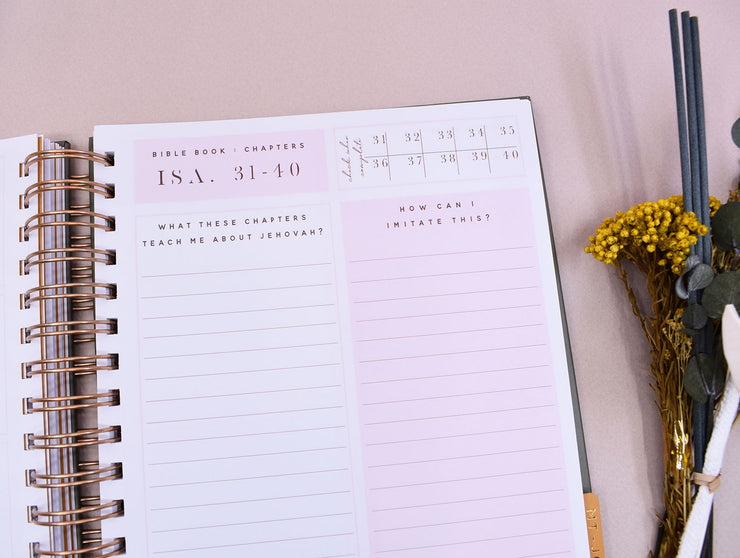 30% off : Bible Study Journal : Complete Bible Reading Chart : Cataloged Notes and Thoughts