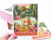 60% off : Paradise Paintings : Box of 20 Greeting Cards + 2 Sticker Sheets