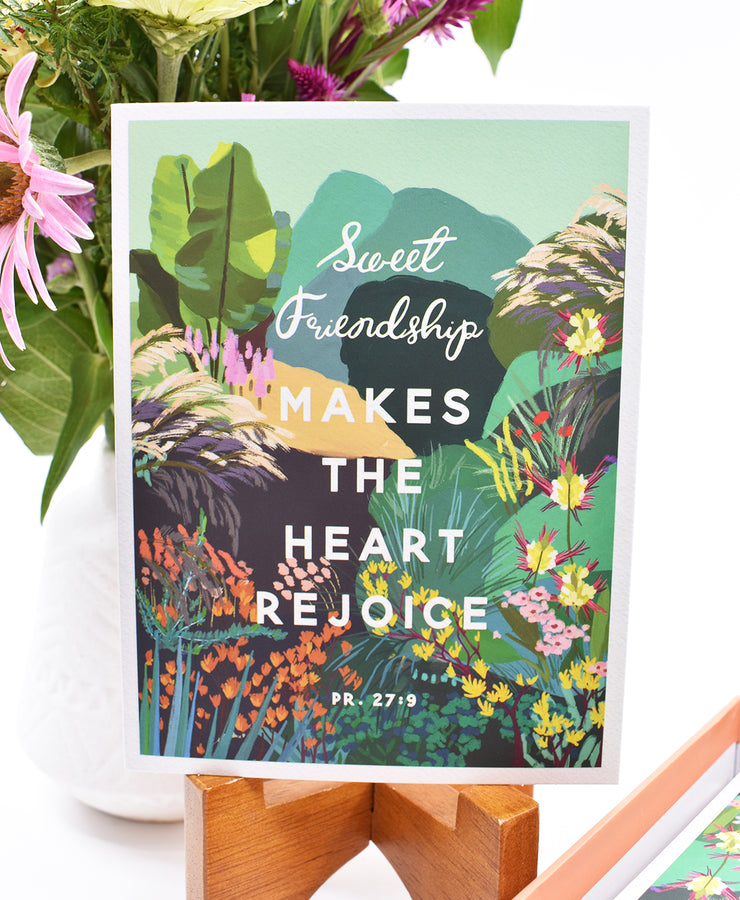 60% off,  Friendship and Encouragement  Wild Garden Set : Box of 22 Greeting Cards + 2 Golden Sticker Sheets