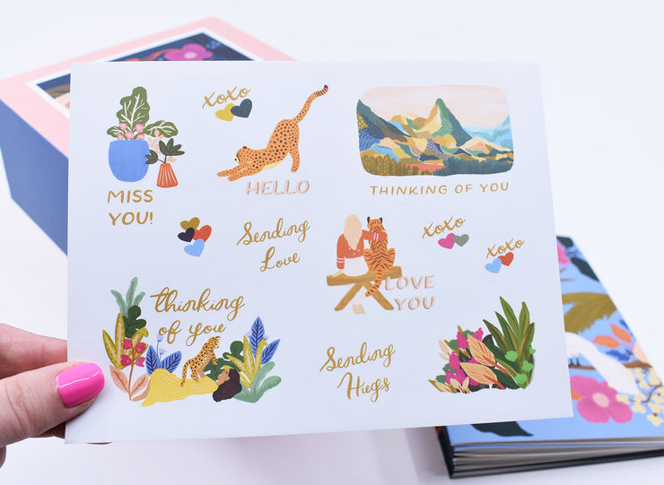 70% off Box of Encouragement : 20 Greeting Cards + 2 Sticker Sheets