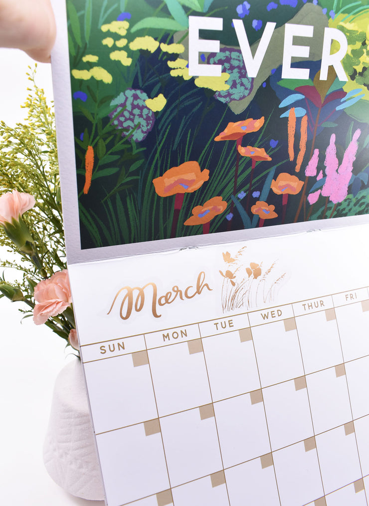 50% off : New Perpetual Calendar : Wild Garden Paintings