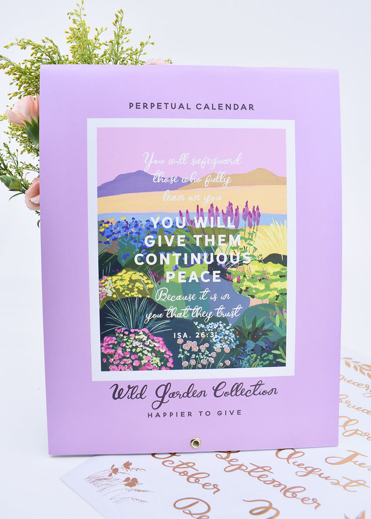 50% off : New Perpetual Calendar : Wild Garden Paintings