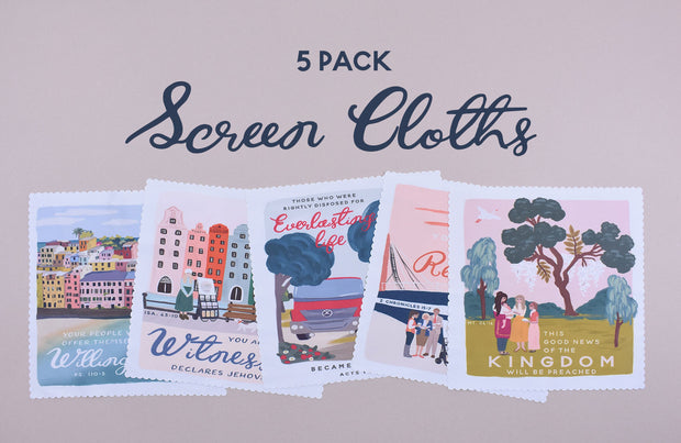 5 Multi-Pack : Lens / Screen Cloths : Scenes From Our Worldwide Preaching Work
