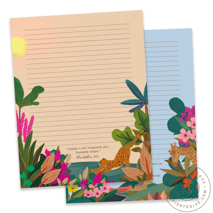 2 Pack Letter Writing Memo Pads : Paradise Scenes