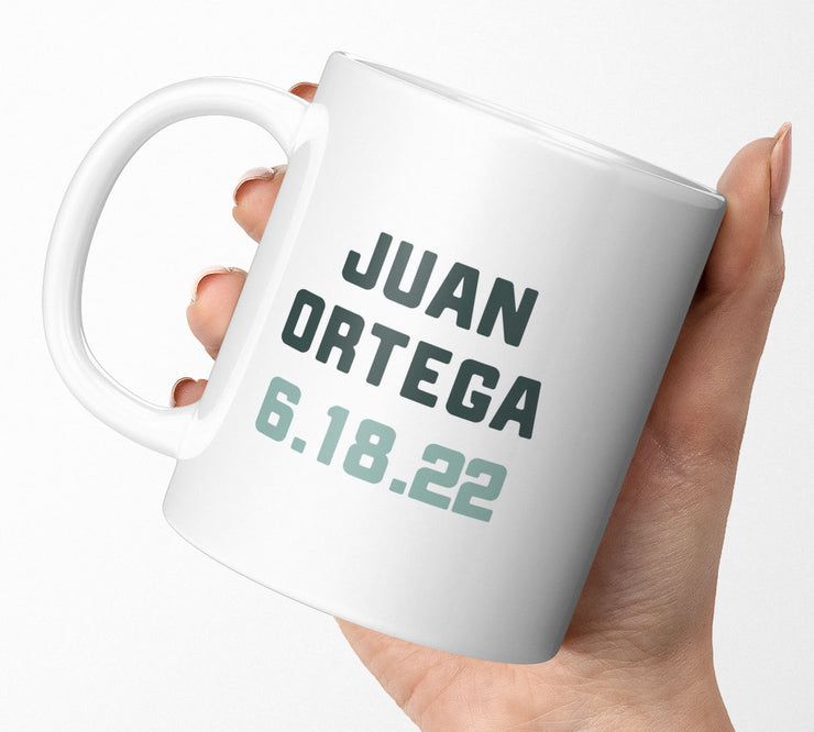 Baptism - Exercise Patience - Personalized Coffee Mug, English or Spanish